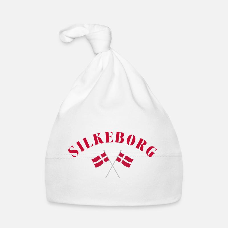 Silkeborg Denmark Flags Design Organic Baby Cap