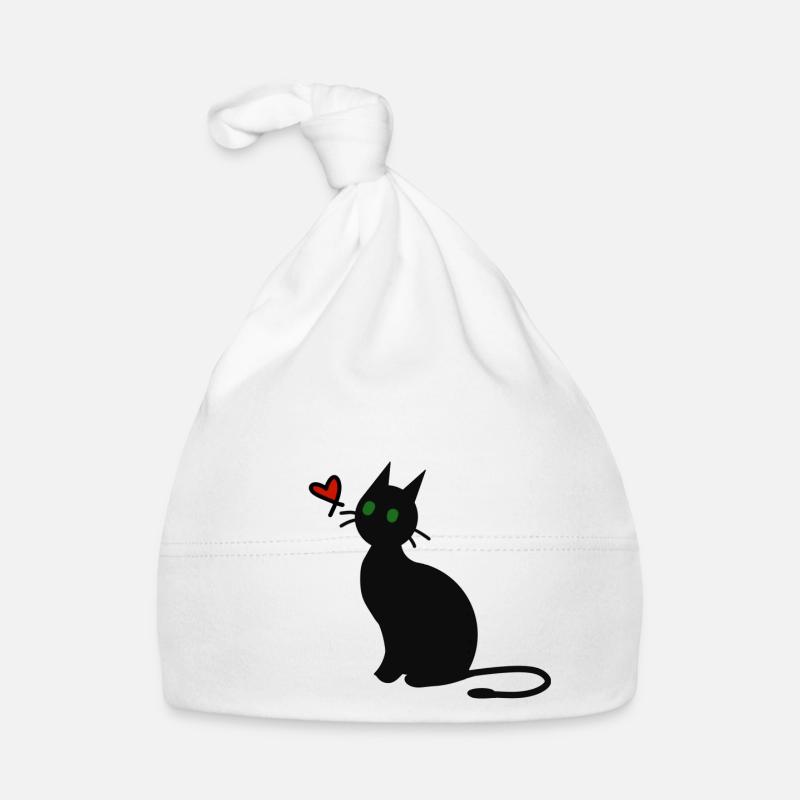 Chat noir Bonnet bio Bébé