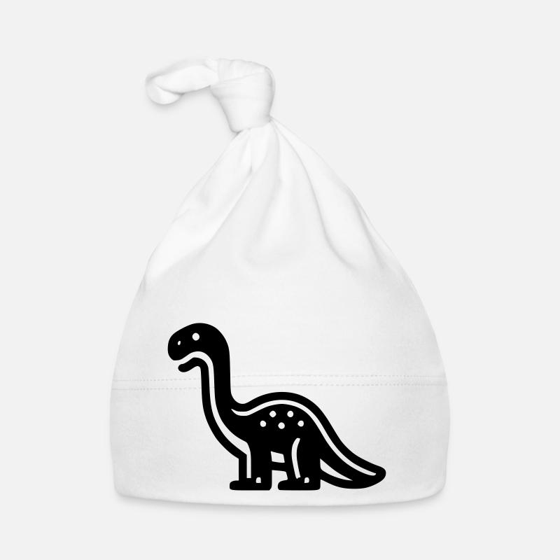 Dinosaur - Organic Baby Cap - white