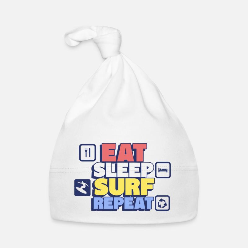 Manger, dormir, s’entraîner, surfer – surfer-surf Bonnet bio Bébé