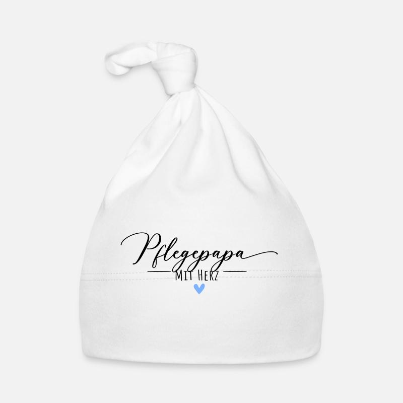 Pflegepapa mit Herz Baby Bio-Mütze
