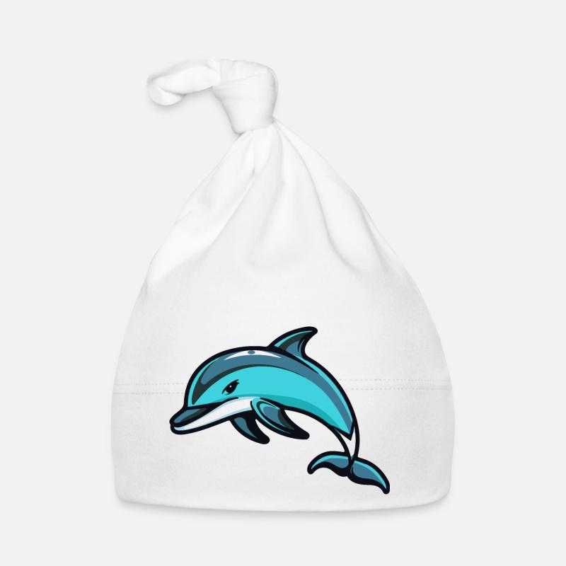 Dolphin Comic Organic Baby Cap