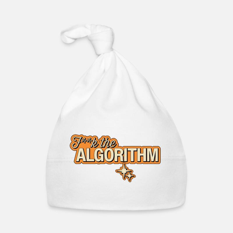 Fk the Algorithm – Digital Rebellion - Organic Baby Cap - white