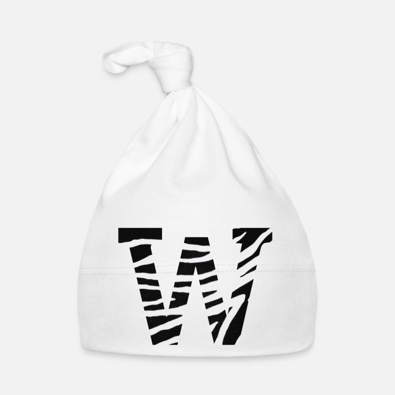 Buchstabe w zebra Baby Bio-Mütze