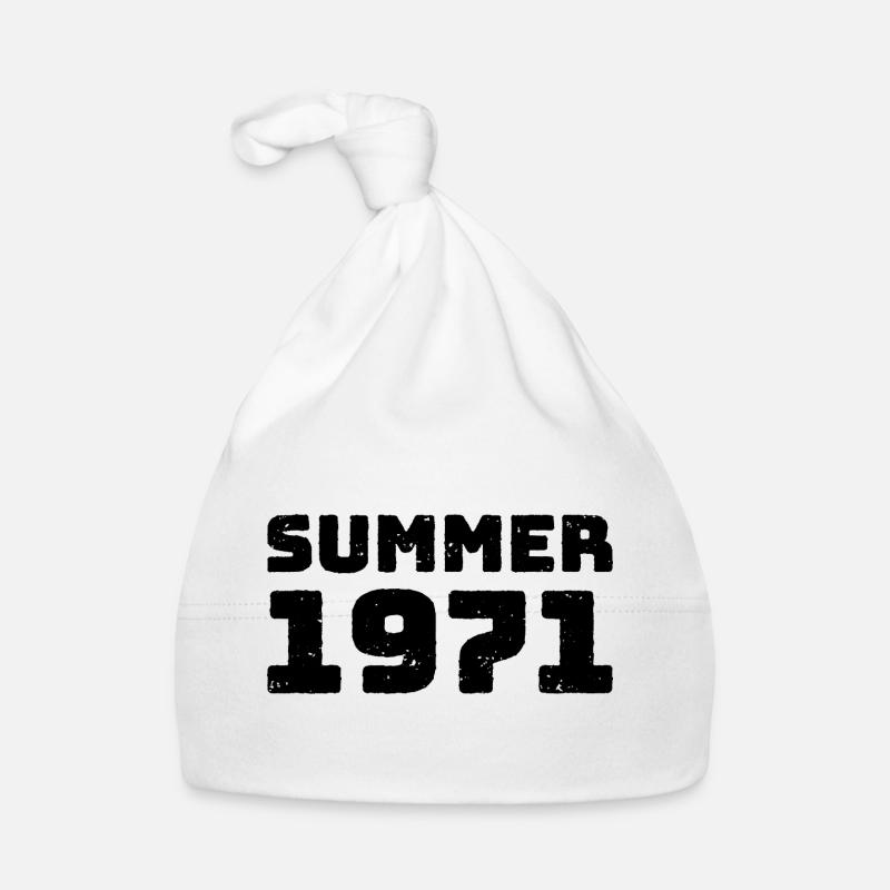 Summer 1971 Vintage Text Design Organic Baby Cap