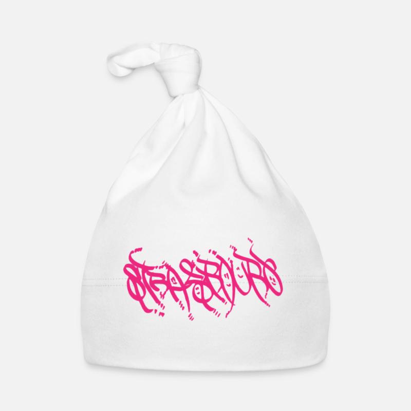 Lettrage graffiti Strasbourg rose Bonnet bio Bébé