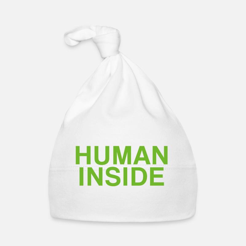 HUMAN INSIDE Textdesign Baby Bio-Mütze