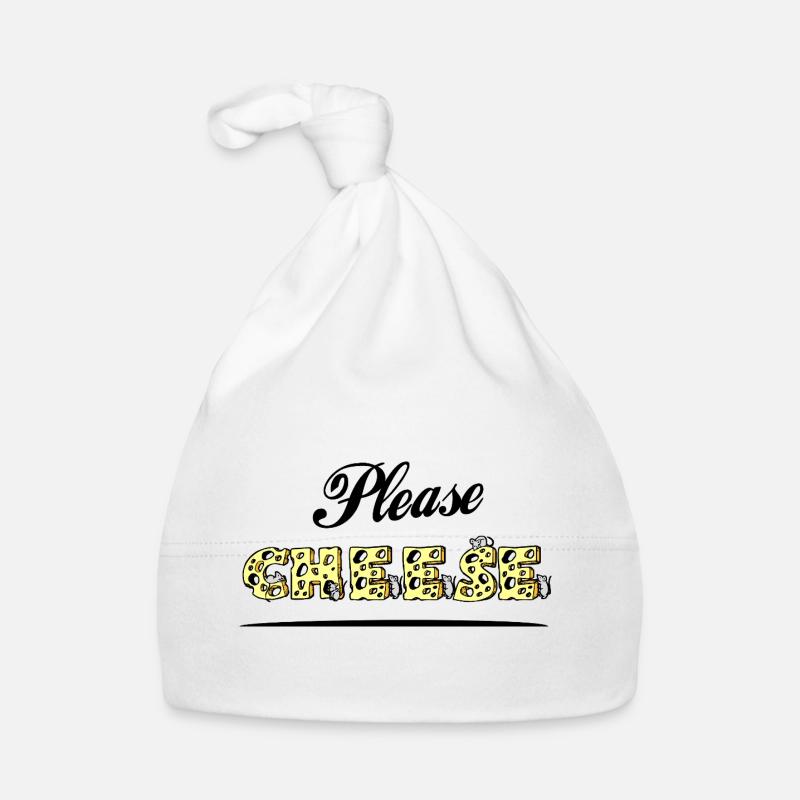 PLEASE, CHEESE! (cheese, smile) Organic Baby Cap