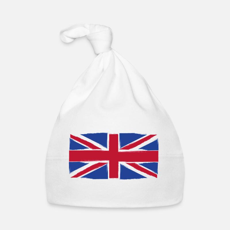 Grunge Union Jack Flag Art Organic Baby Cap