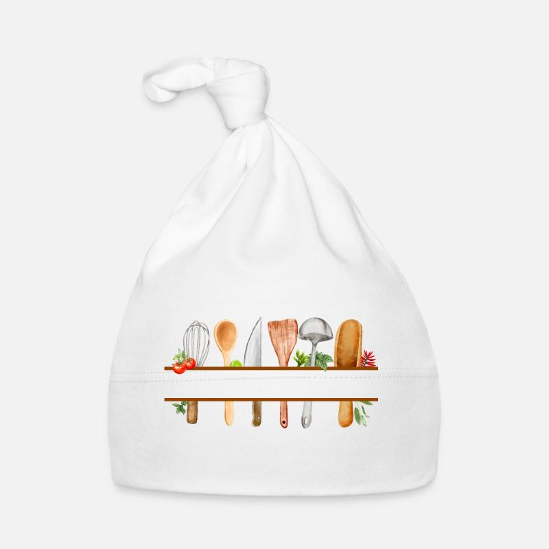 Personalized watercolor kitchen gift Organic Baby Cap