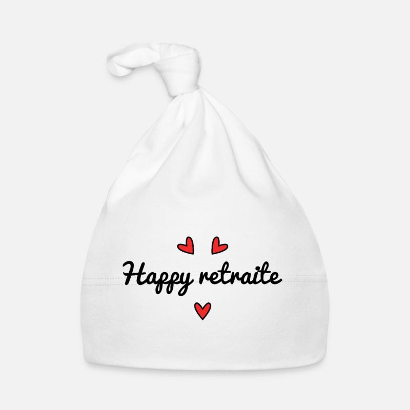 RETRAITE. RETRAITE. RETRAITEE. SENIOR. MAMIE. PAPY Bonnet bio Bébé