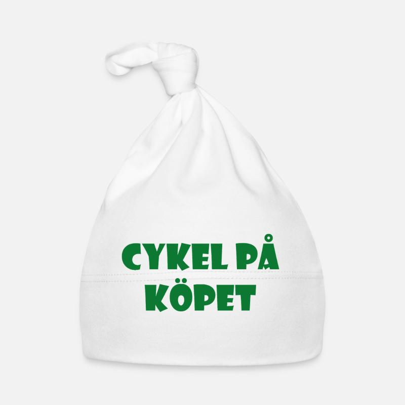 Bicycle in the Bargain – Text Design Organic Baby Cap