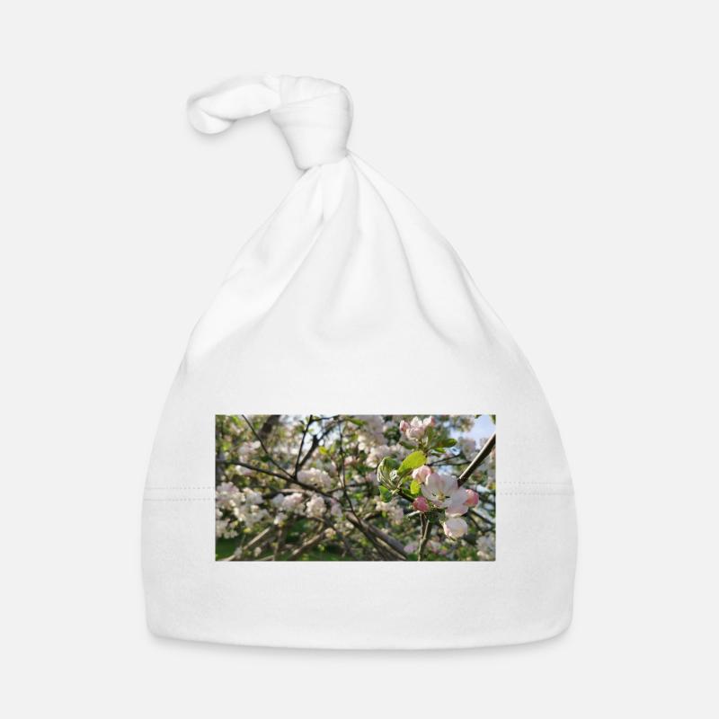 Branches de cerisier en fleurs Printemps Bonnet bio Bébé