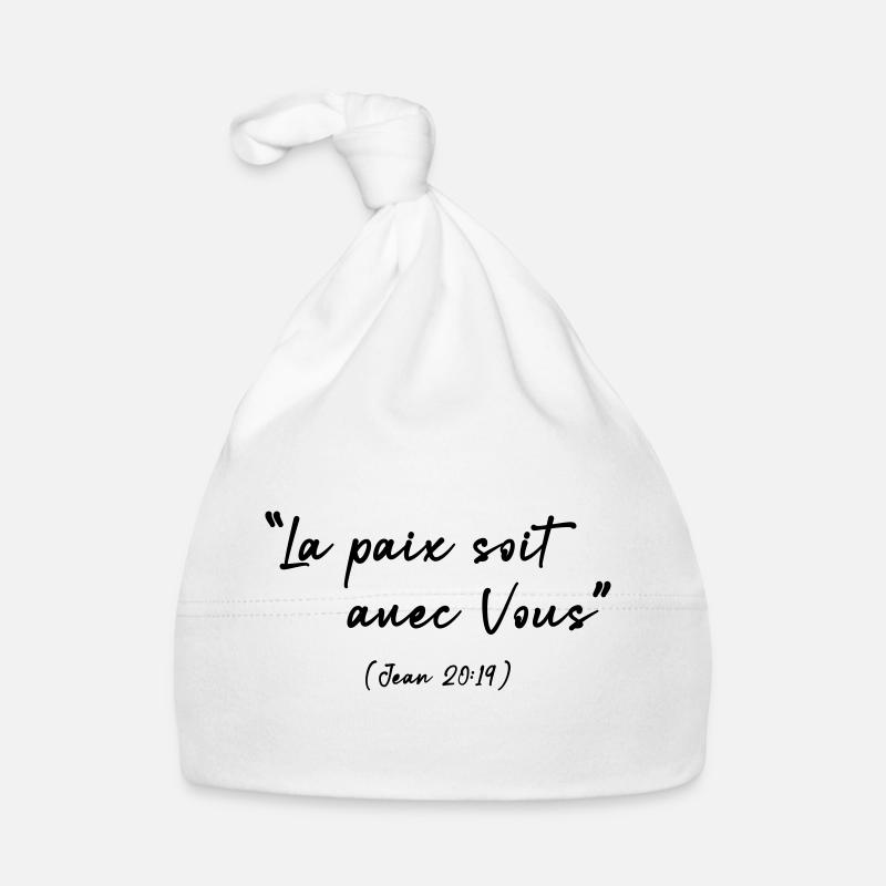 Peace be with You (John 20:19) Organic Baby Cap