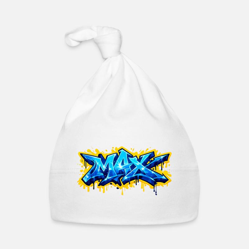 GRAFFITI NAME MAX FOR  PERFECT GIFT PRINTABLE  Bonnet bio Bébé