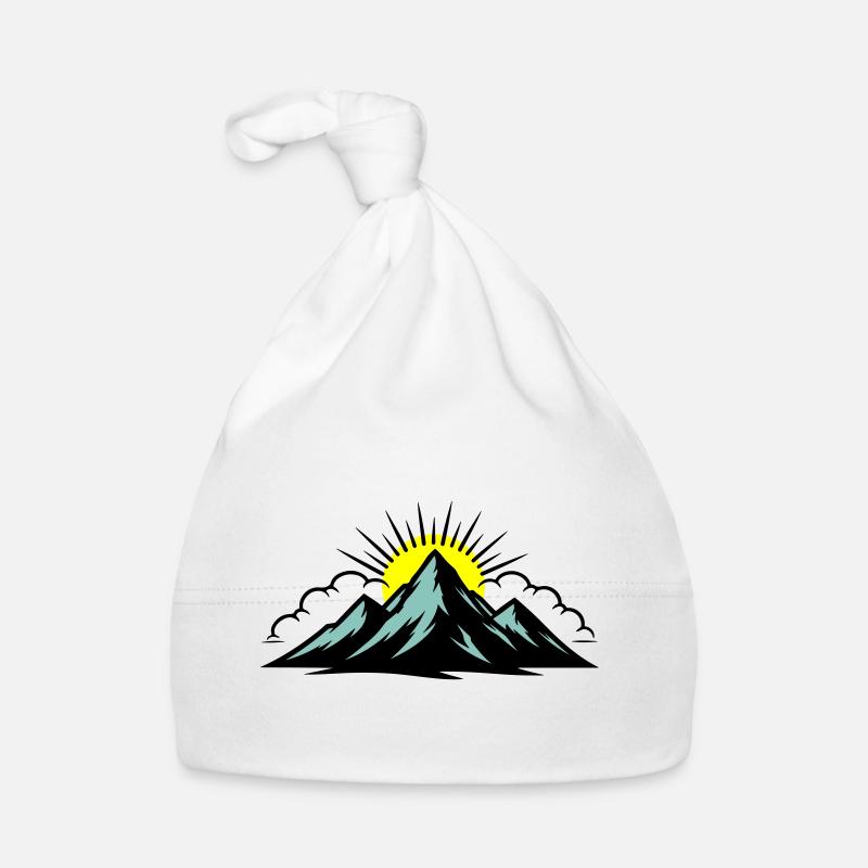 Mountains Clouds Peaks Organic Baby Cap