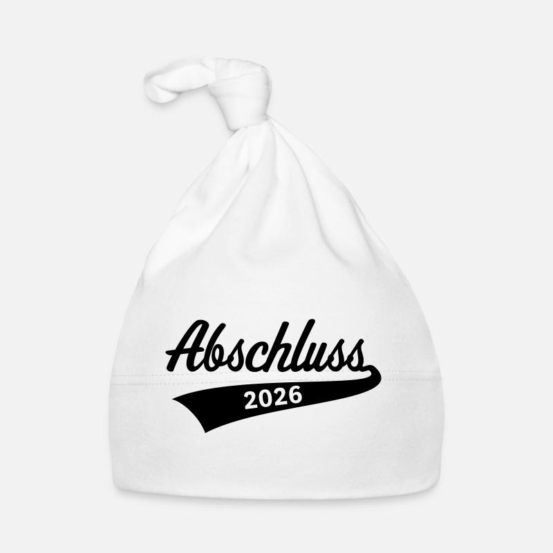 Abschluss 2026 (Schulabschluss / Black) Baby Bio-Mütze