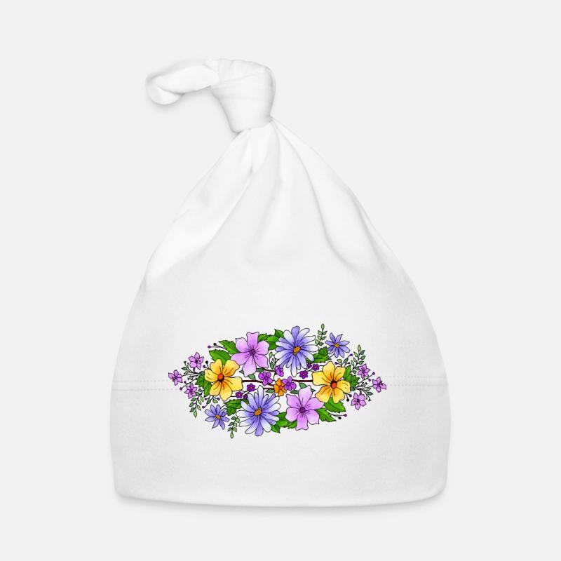 Blumen Baby Bio-Mütze