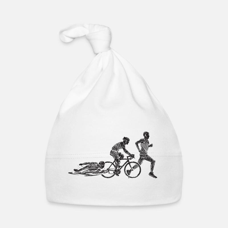 Circuit des Zombies Cyclistes - Bonnet bio Bébé - blanc