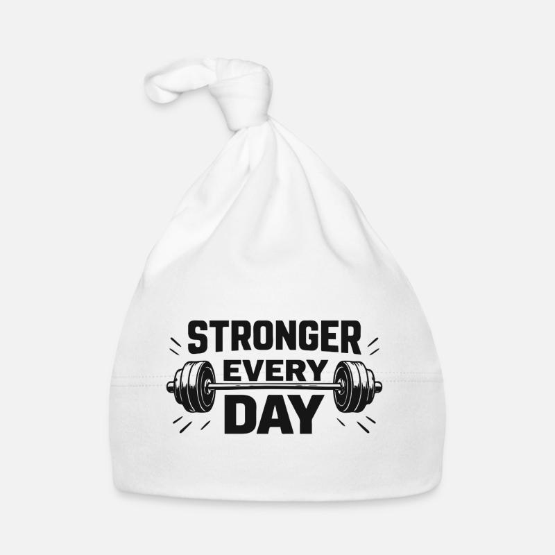 Stronger every day - Baby Bio-Mütze - Weiß