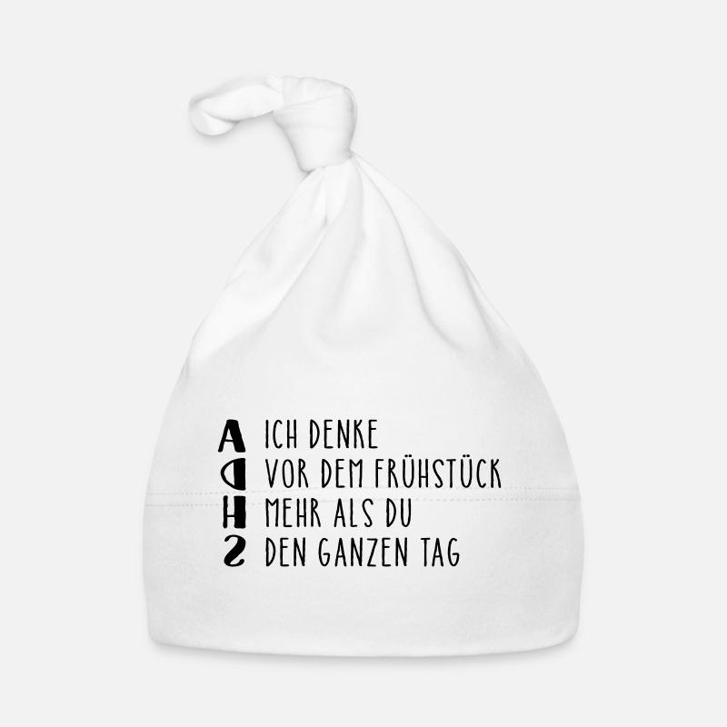 Provokanter ADHS Spruch Baby Bio-Mütze