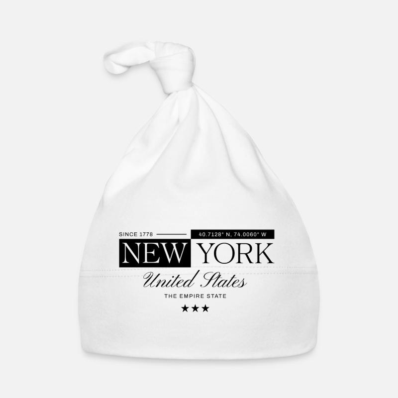 New York Coordonnées Typographique Bonnet bio Bébé