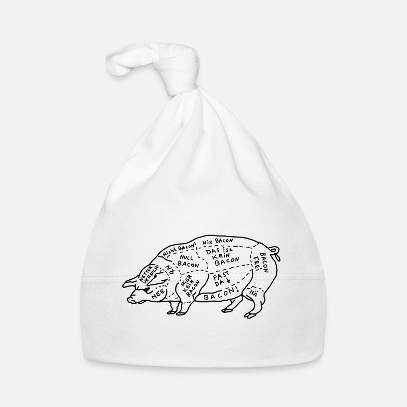 Schwein Fleisch Bacon Lustige Witzige Karte Baby Bio-Mütze