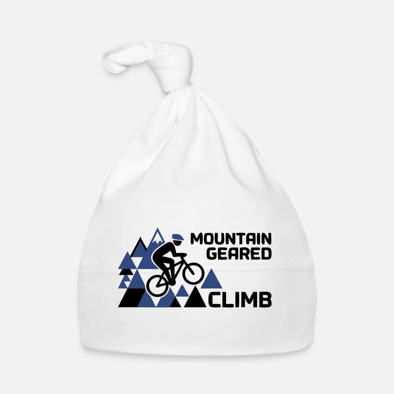 Mountain Bike Climb Mountains Saying Organic Baby Cap