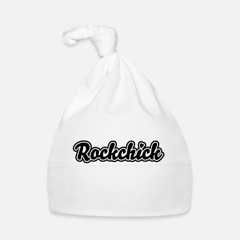 Rockchick - Baby Bio-Mütze - Weiß