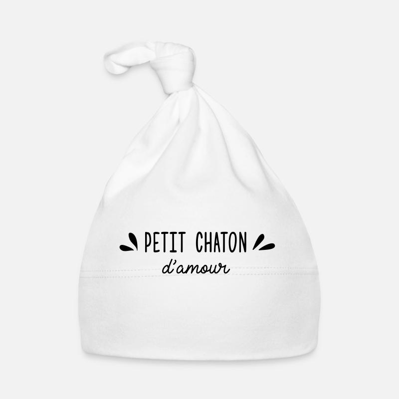 Petit chaton d'amour Bonnet bio Bébé