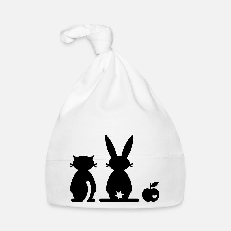 Rabbit cat apple Organic Baby Cap