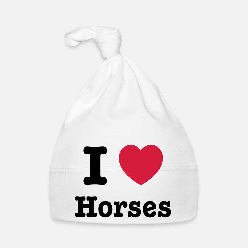 I love Horses / Ich liebe Pferde Baby Bio-Mütze