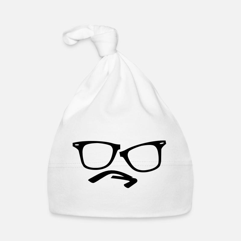 hipster nerd glasses Organic Baby Cap