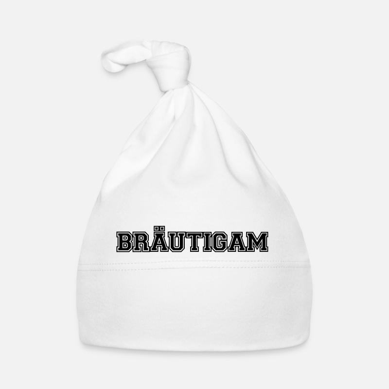 Bräutigam - Baby Bio-Mütze - Weiß