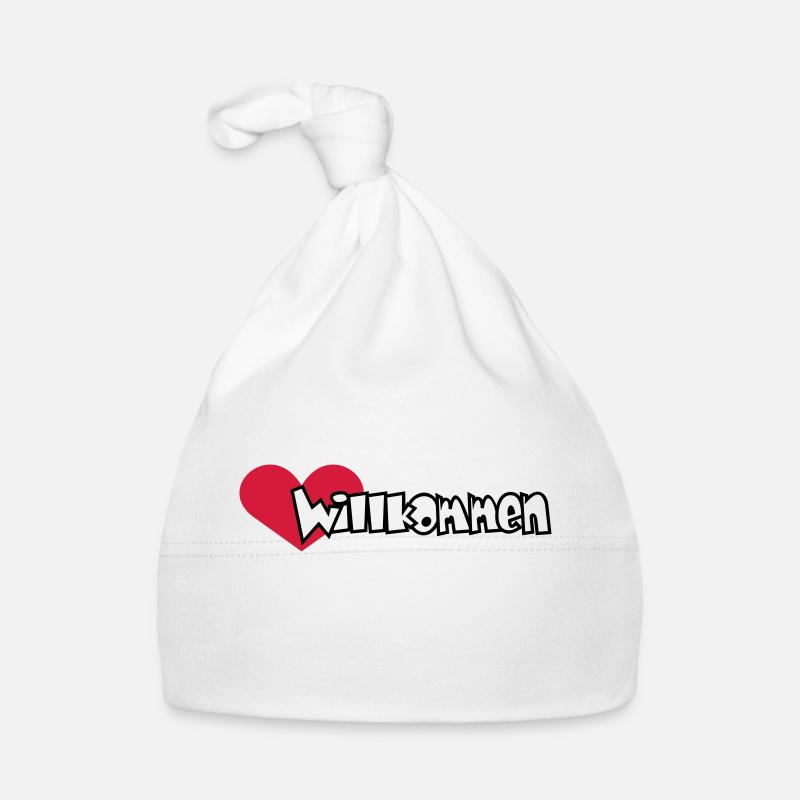 Herzlich Willkommen (2c) Baby Bio-Mütze