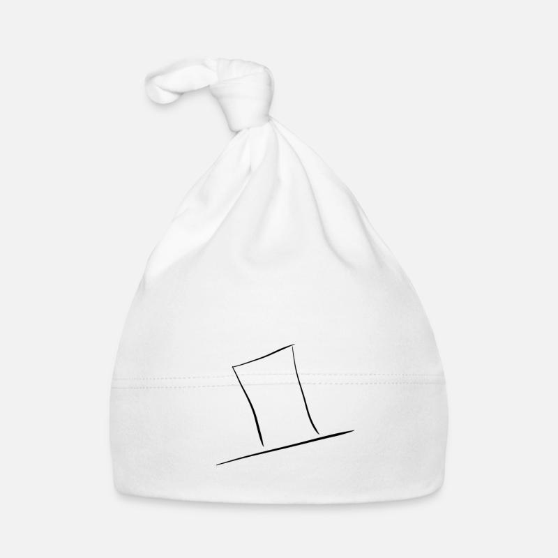 Chapeau, chapeau haut de forme - Bonnet bio Bébé - blanc