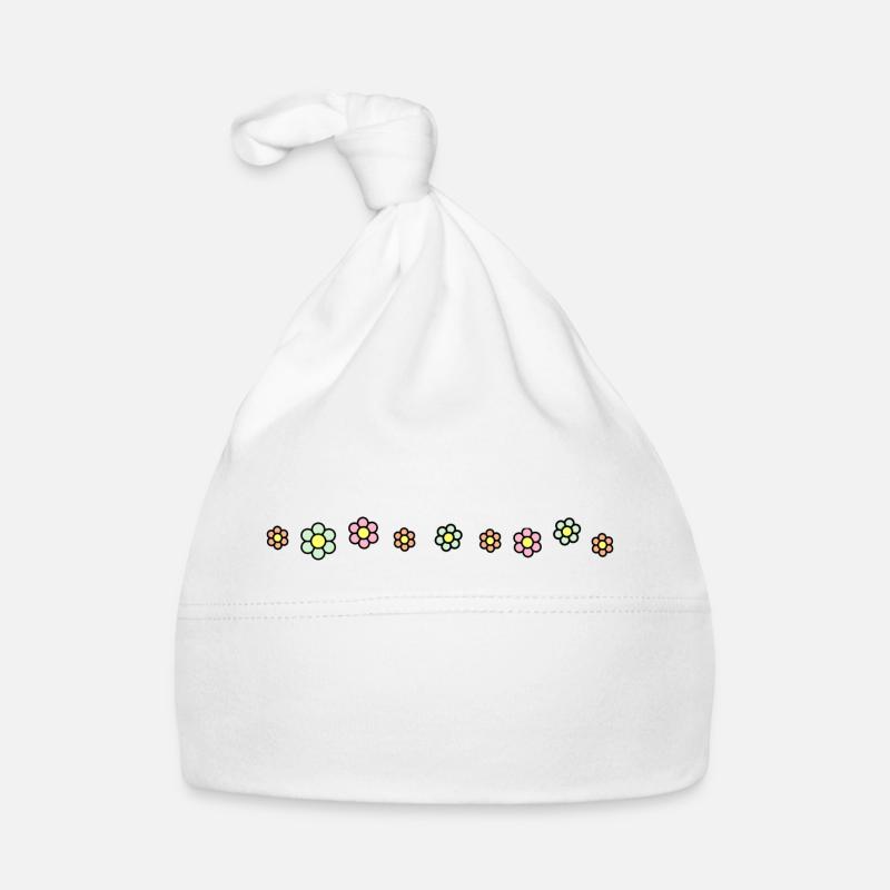 Flowers line pattern decoration decor Organic Baby Cap