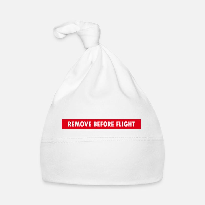Remove before flight - Organic Baby Cap - white