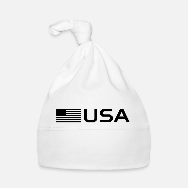 USA flag Organic Baby Cap