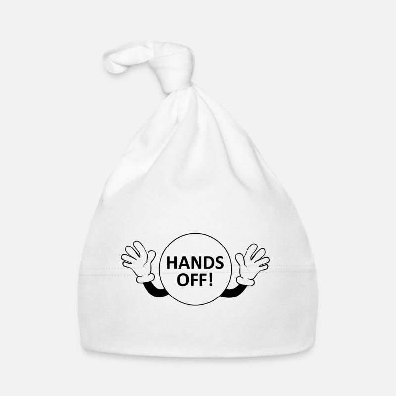 Hands Off / Don't Touch Warning Organic Baby Cap