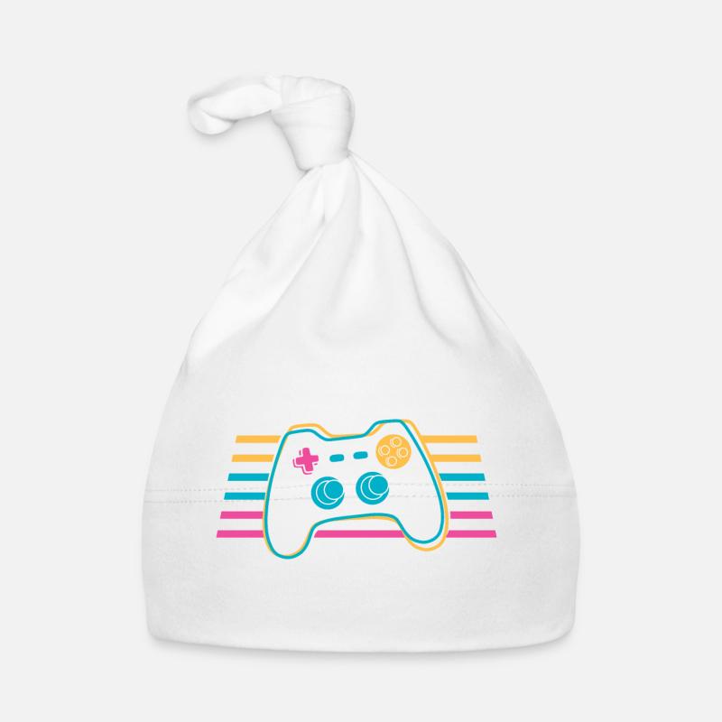 Gamepad Joystick Controller Colorful Gamer Organic Baby Cap