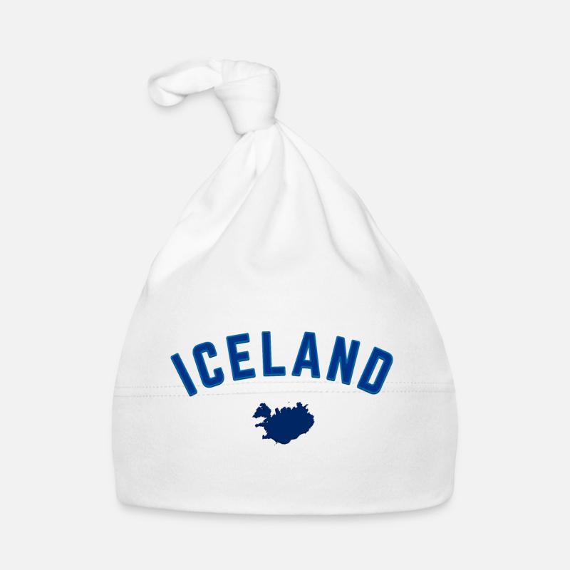 Conception de l’arc de la carte bleue d’Islande - Bonnet bio Bébé - blanc