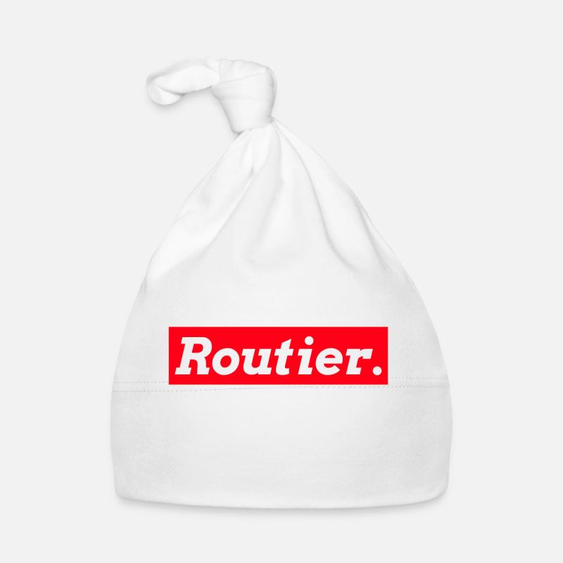 Routier - Rectangle Rouge Bonnet bio Bébé