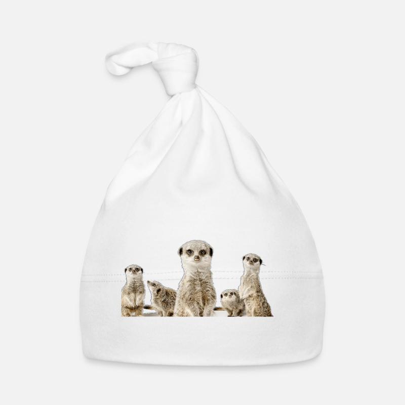 Erdmännchen Familie Baby Bio-Mütze