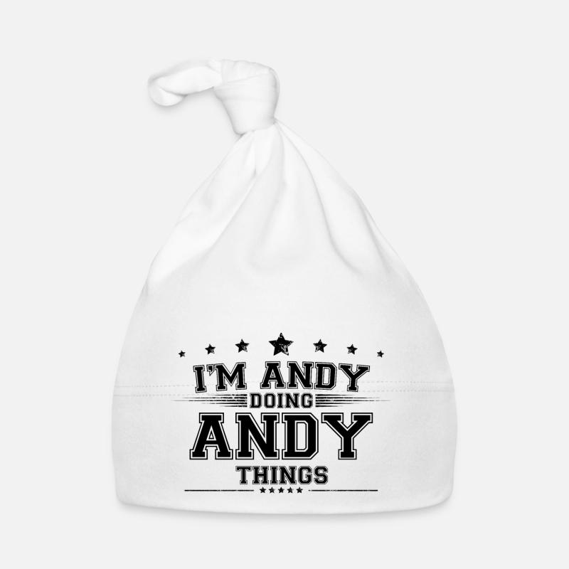 i’m Andy doing Andy things Organic Baby Cap