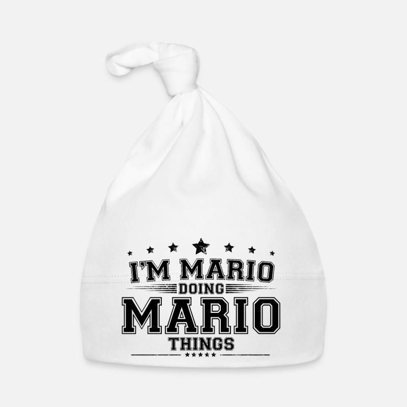 Ich bin Mario, der Mario-Dinge macht Baby Bio-Mütze