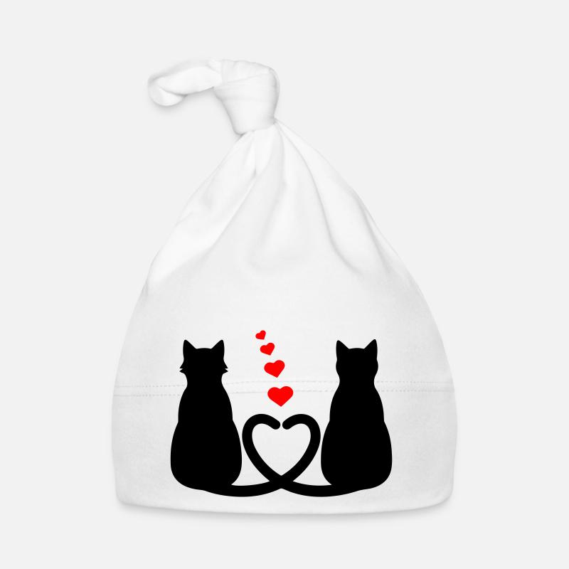 Verliebte Katzen Baby Bio-Mütze