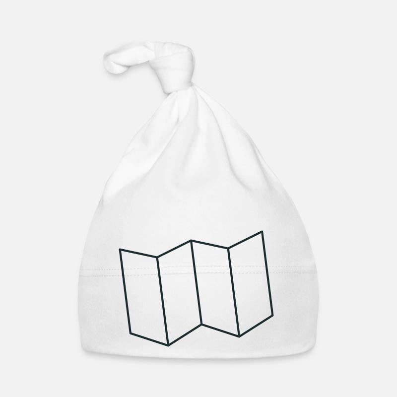 folded map outline folds Organic Baby Cap