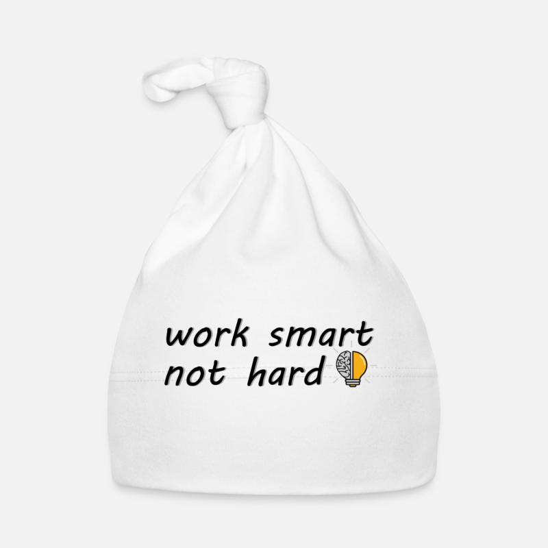 work smart not hard Baby Bio-Mütze