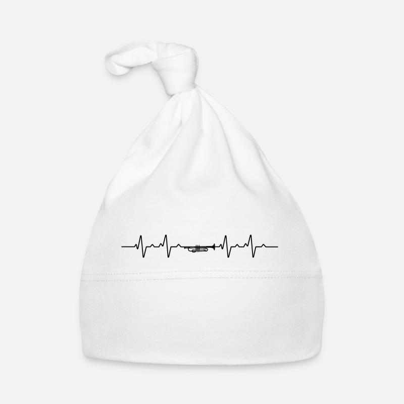 Trompete Musiker Trompeter Herzschlag Trompete Geschenk Baby Bio-Mütze
